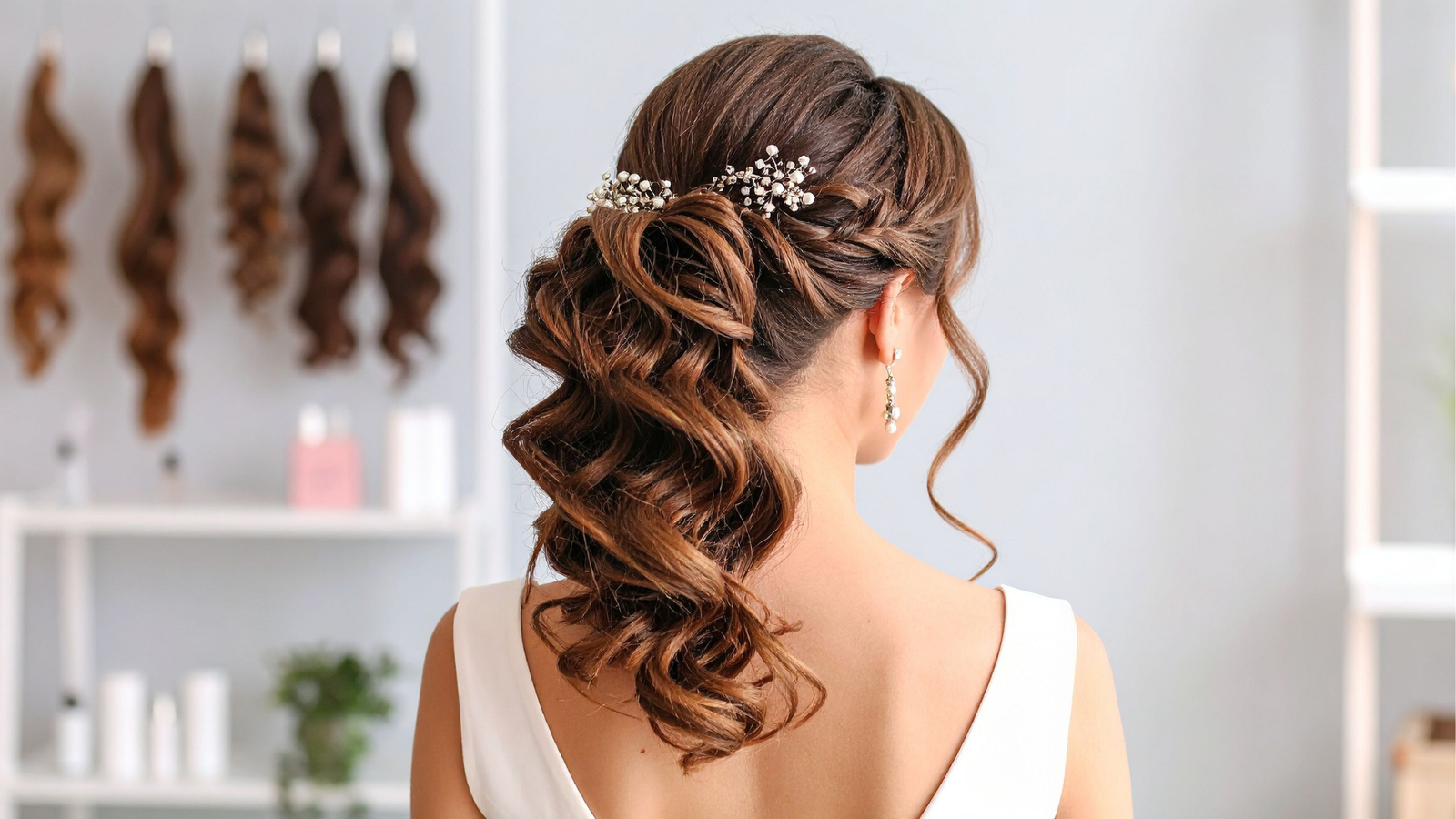 Low Textured Bun Bridal Hair - Brittany Brown Beauty