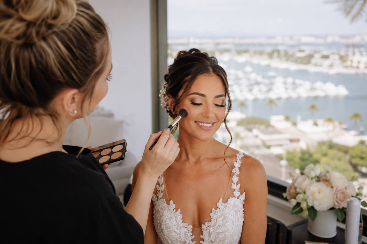 bridal makeup at the resort at pelican hill