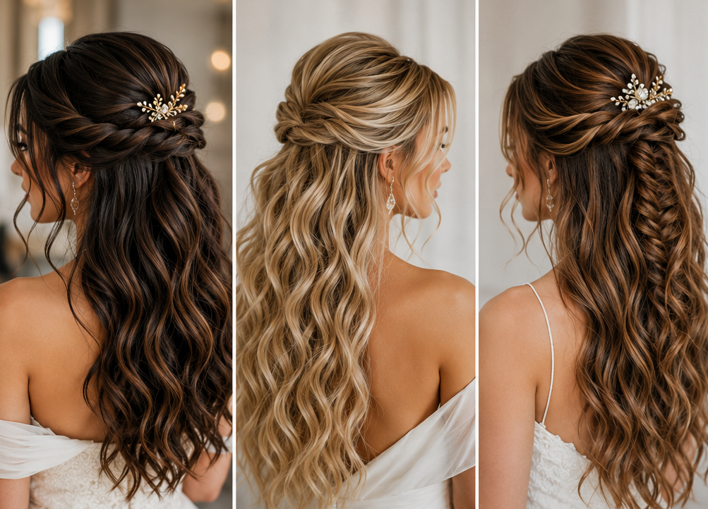 Half-Up Half-Down Bridal Hairstyles for 2026