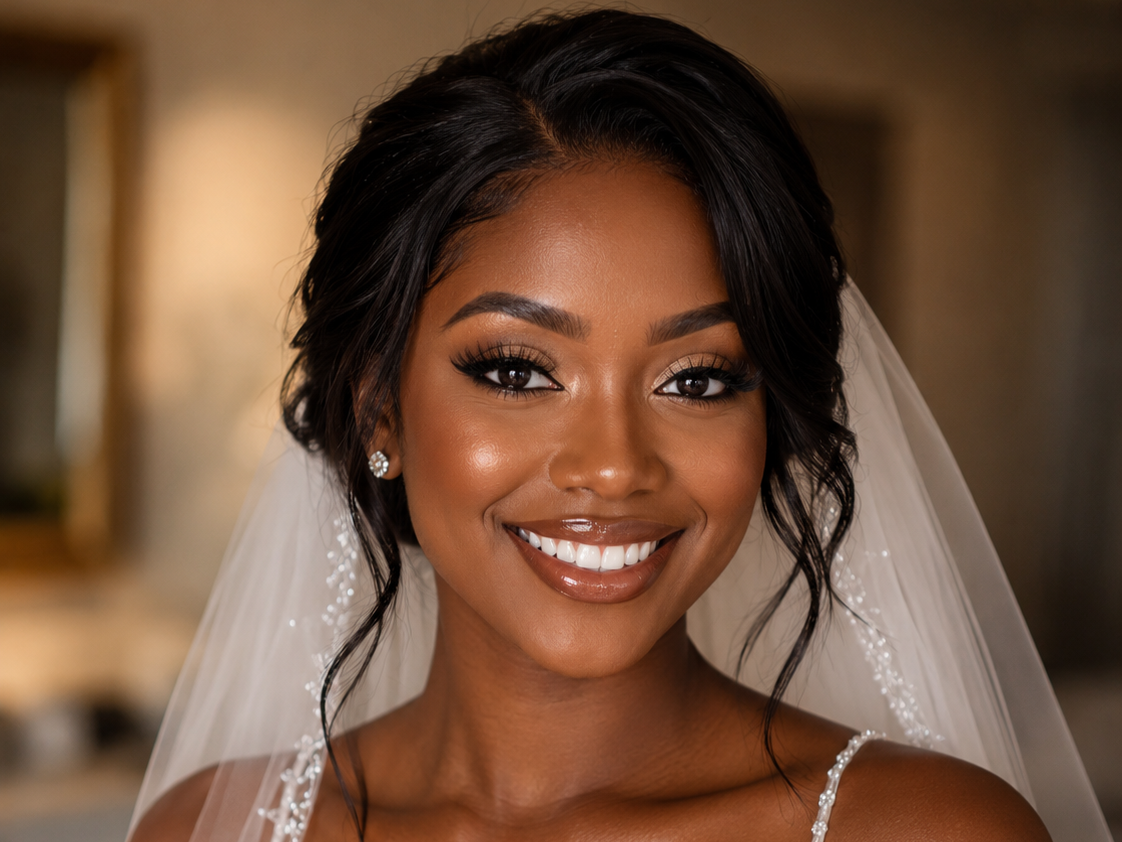 bridal makeup for deep skin tones